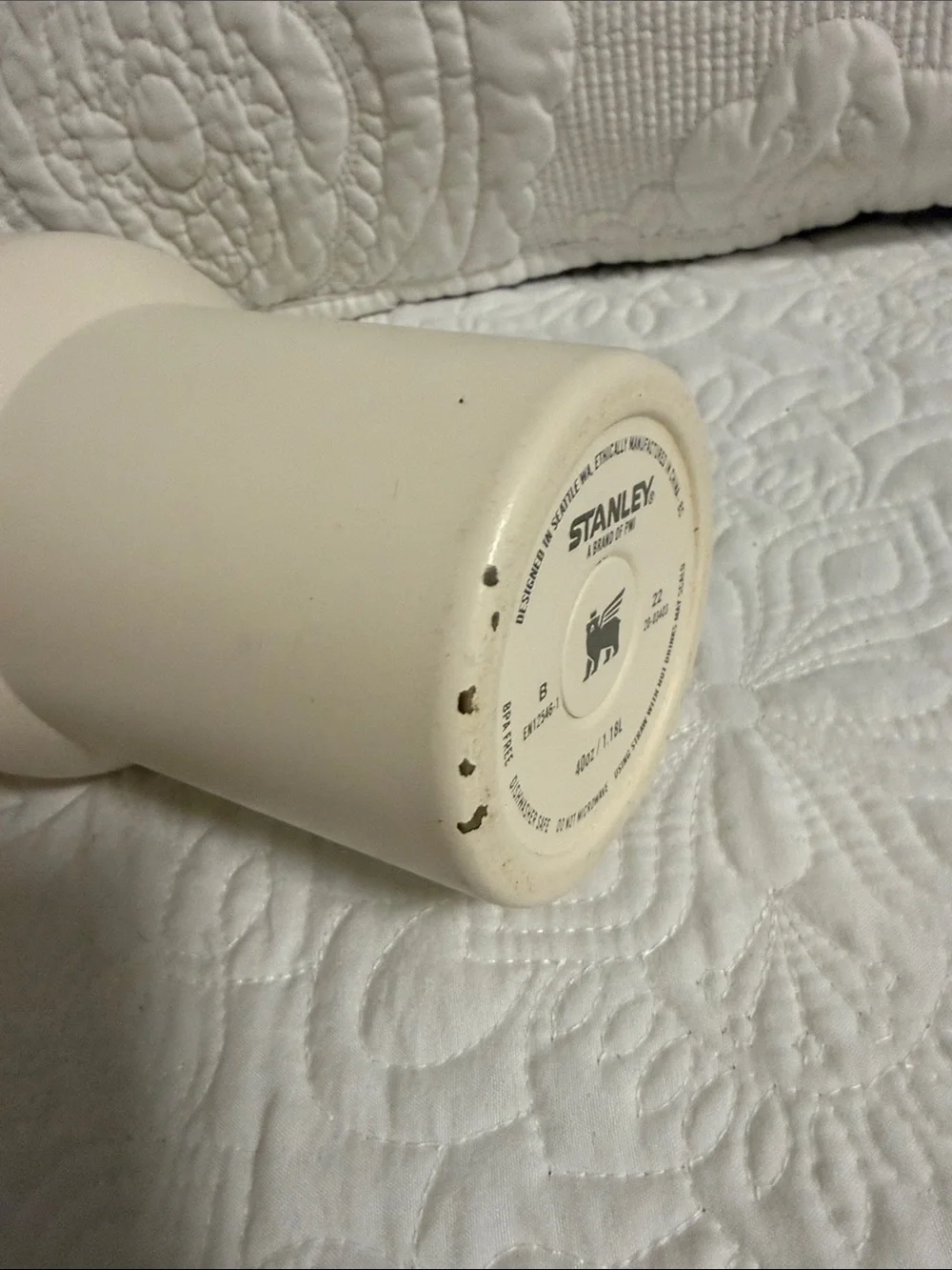 Stanley Cream Travel Mug with Handle
